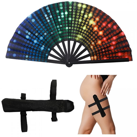 ACDANC Glitter Clack Clap Fans for Line Dancing,For Boots on the Ground Fan,Pop Fans for Line Dancing,Line Dance Popping Fan with Holster,Outdoor Events,And Dance Enthusiasts Gift