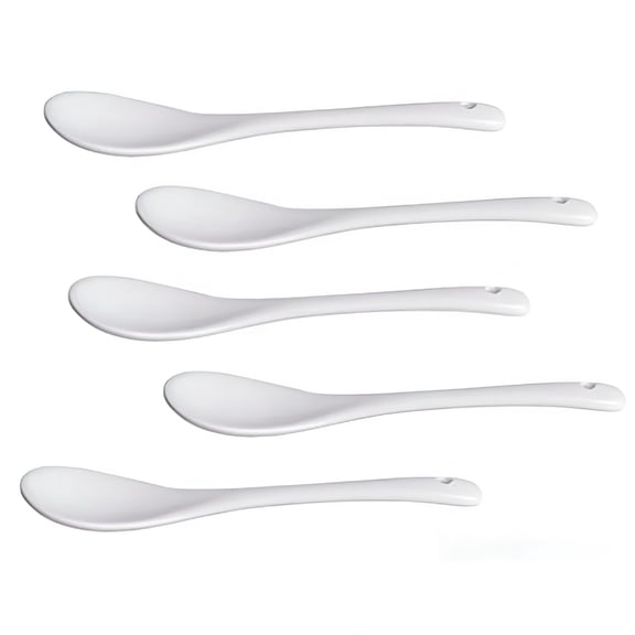 ACDANC Glossy Solid Ceramic Teaspoon (5 Count)