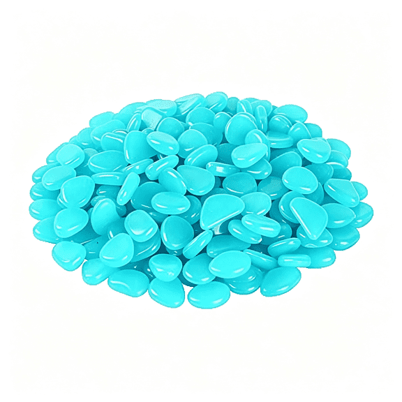 ACDANC Glow in the Dark Rocks - 200Pcs Blue Glow Pebbles Luminous Stone for Fish Tank, Aquariums Rocks Garden Yard, Path Patio Decorations Powered by Light Or Solar