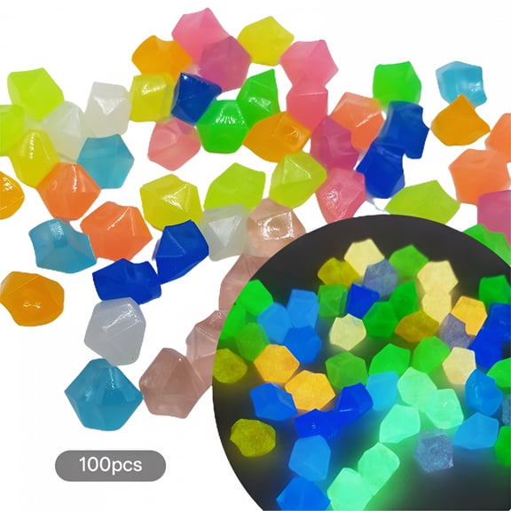 ACDANC Glow in the Dark Rocks, Glowing Pebbles Fish Tank Rocks - Indoor/Outdoor Yard Decor