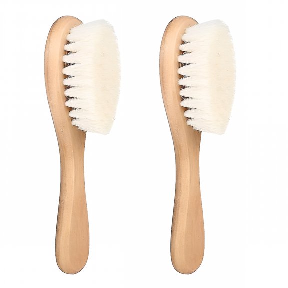 ACDANC 2026 New Goat Hair Brush, Soft Bristle Brush for Sensitive Scalp, Ergonomic Design Showerwood Handle Non Slip Eco Friendly Hair Cleaning Tool, Facial Exfoliator for Wet Dry Hair Use (2Pcs)