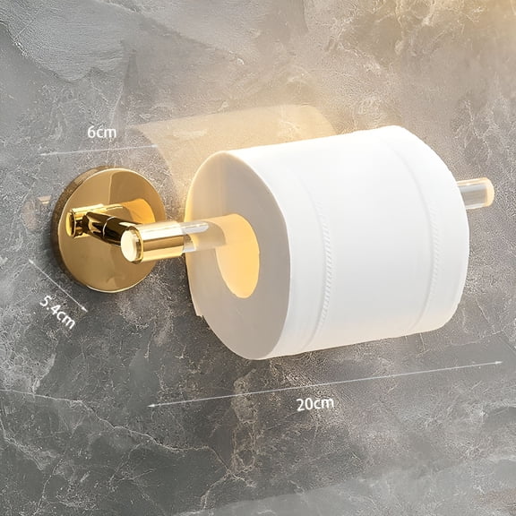 ACDANC Gold Silver Bath Towel Bar Roll Tissue Paper Holder Rack for Bathroom Storage Shelf Hanger Toilet Toiletries Kitchen Accessories (Gold 20cm)