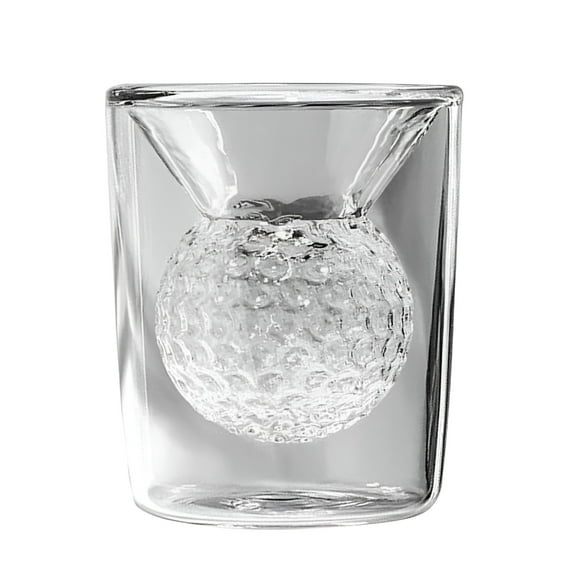 ACDANC Golf Ball Shaped Whiskey Glasses Shot Wine Glass Golf Drinking Accessories A great Present for Men and Women Golfers Fun Gift for Golf-lover Whiskey-lover 2PCS