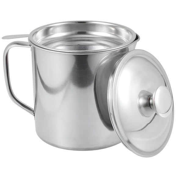 ACDANC Grease Pot Oil Storage Container with Strainer Can Stainless Steel Kitchen Accessories Containers Lids