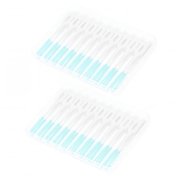 ACDANC Gum Interdental Brush 160 Pcs Tooth Floss Cleaners Flossers House Pick Dispenser Reusable