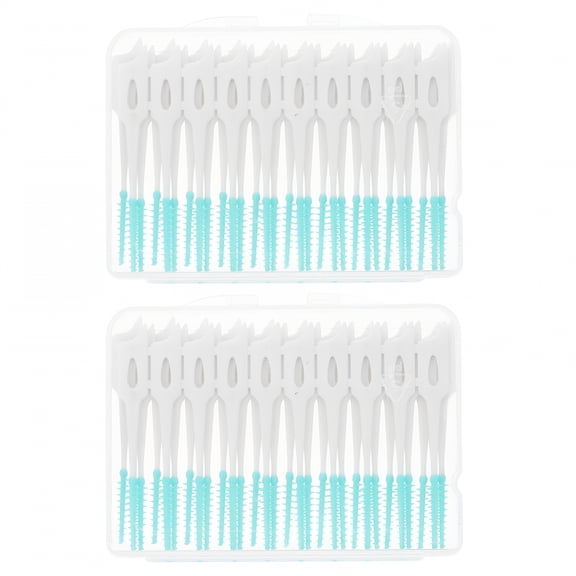 ACDANC Gum Interdental Brush 80 Pcs Tooth Cleaning Tools Cleaner Toothpick Practical Plaque Removal for Teeth Food Grade Pp Tpe