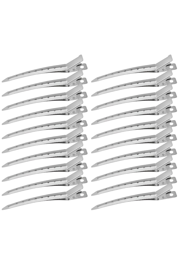 Hair Clips for Styling Sectioning 24Pack, Metal Duck Bill Clips for Women, Alligator Hair Clip for Long Curl Thick Hair, Roller Clips, Pin Curl Clips, Salon Clips