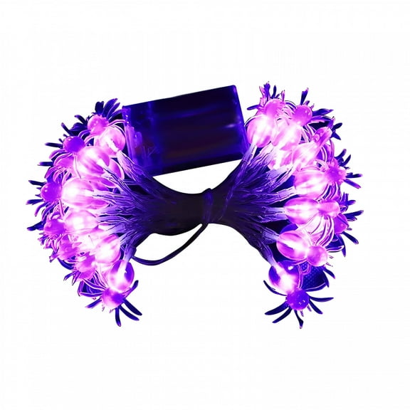 ACDANC Halloween String Lights 10/20/30Pcs Led Color Spiders Lights with Flash/Stabilized Mode Battery Powered Portable Halloween Decorative Lights for Outdoor Decorations Holiday Party