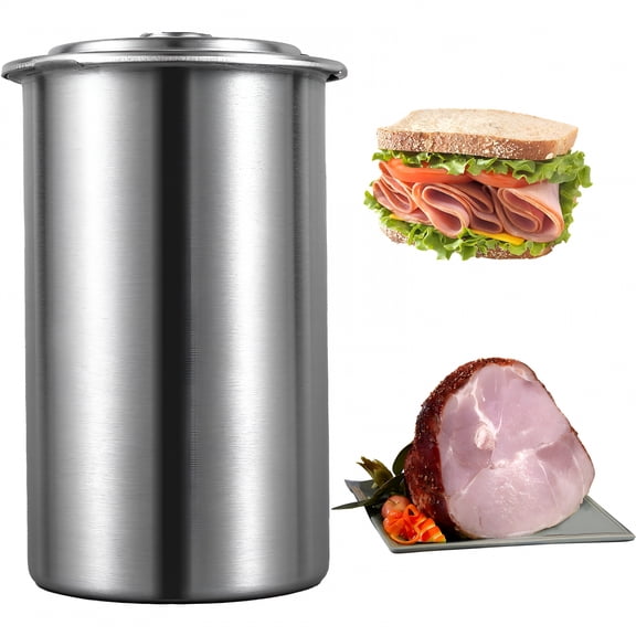 ACDANC Ham Maker Stainless Steel Meat Press - Ham Press with Thermometer Meat Press Tool for Making Deli Meat Homemade Lunch Meat Maker Bacon Meat Pressure Cookers Deli Meat Press
