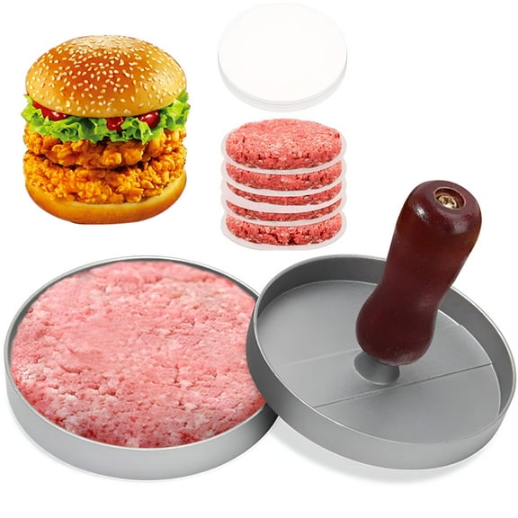 ACDANC Hamburger Press Patty Maker Burger Press,Non-Stick Cast Iron Burger Smasher Mold,Sausage Patties Patty Burger Maker for Outdoor Camping BBQ Grill