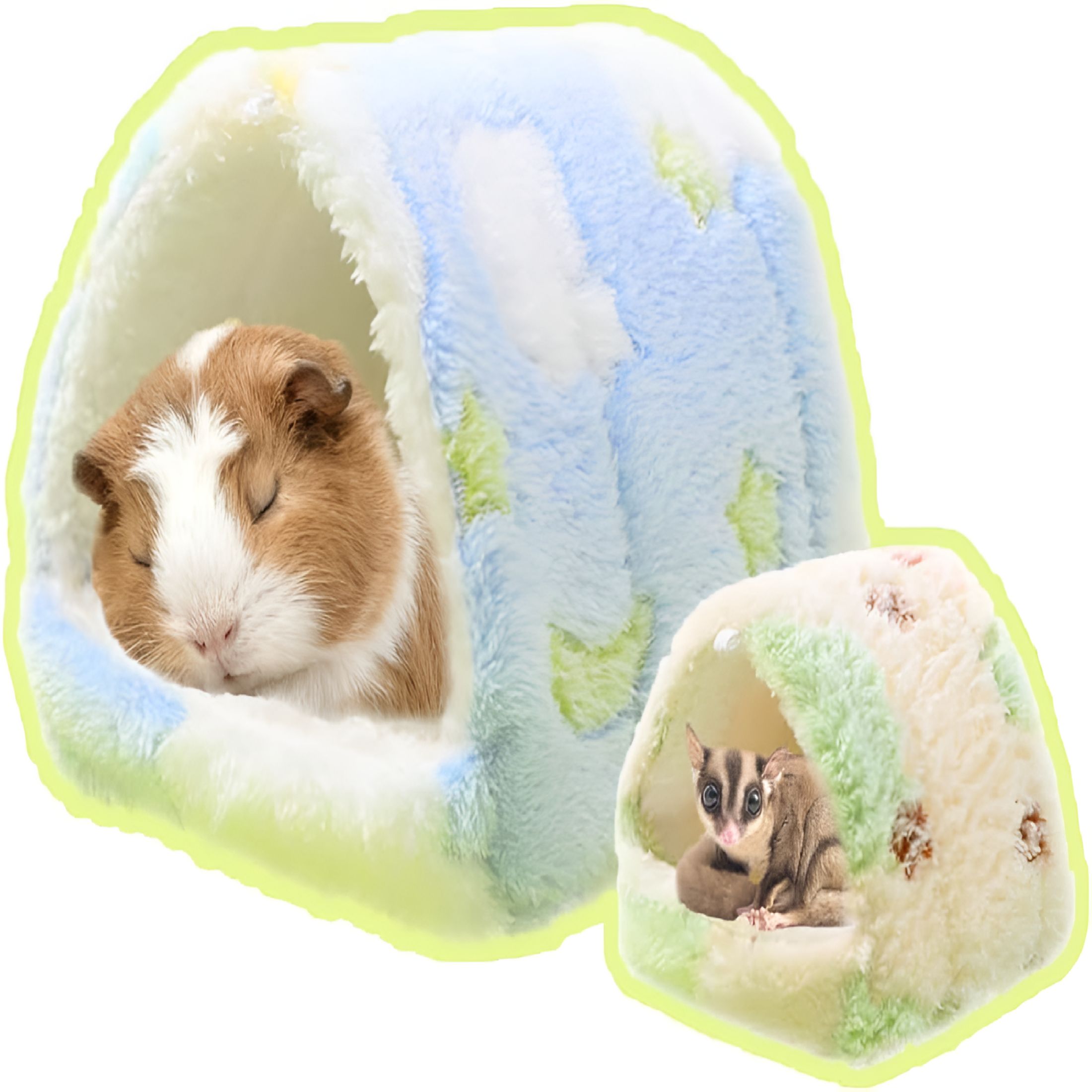 ACDANC Hamster Bed, 2 Pack Guinea Pig Houses, Washable Small Animal ...