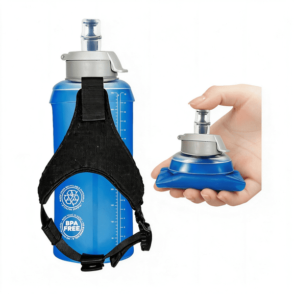 ACDANC Handheld Water Bottle,Bpa-Free Running Quick Squeeze Bottles,17Oz/500Ml Tpu Hydration Soft Flask with Adjustable Strap,Lightweight Collapsible Water Bottle
