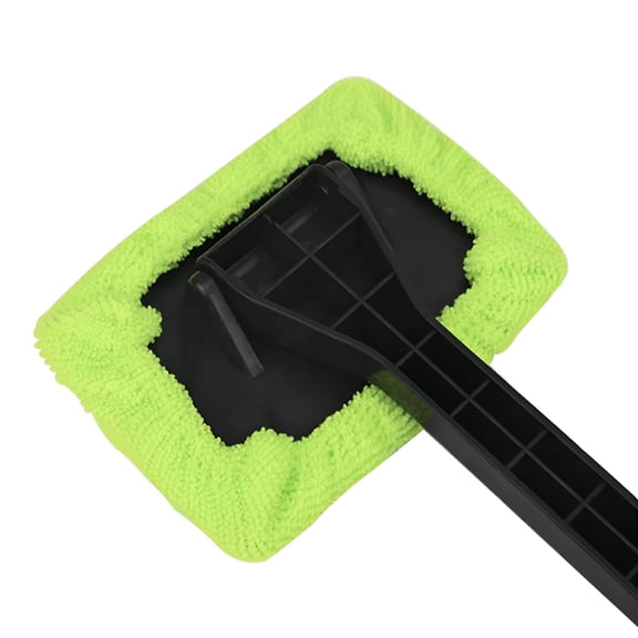 ACDANC Handheld Windshield Cleaner Tool Inside Car Window Cleaning Tool with Handle, Microfiber Car Windshield Cleaner with Microfiber Replacement Pad for Car Use