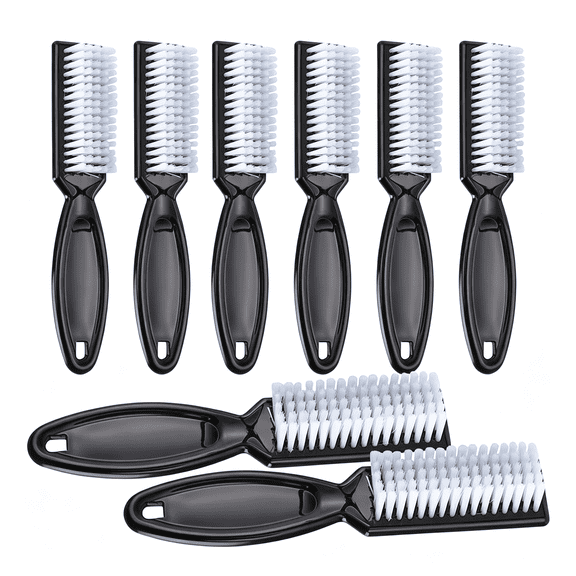 ACDANC Handle Grip Nail Cleaning Brush,Hand Fingernail Cleaner Brush Manicure Tools Scrub Cleaning Brushes for Toes and Nails(8Pcs,Black)Nail Brush Cleaner