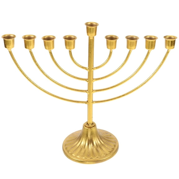 ACDANC Hanukkah Menorah Decorations Taper Candles Holders Nine Stand Religious Candlesticks