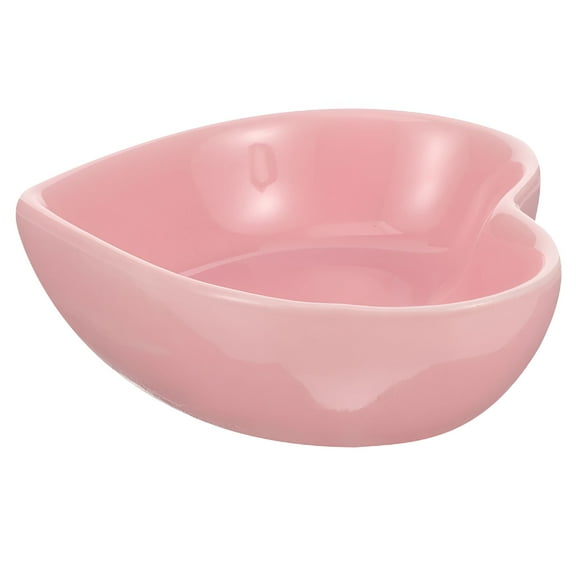 ACDANC Heart Shaped Ceramic Serving Bowl, Pink Pet Food Dish For Cats And Dogs, Smooth Wear Resistant Hamster Bowl, Easy To Clean Replacement Feeder For Small Animals