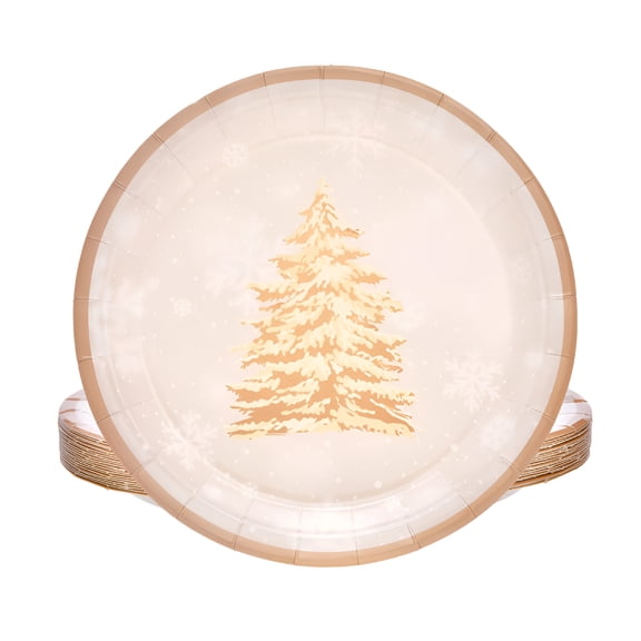 ACDANC Heavy Duty Disposable Paper Plates Fall Thanksgiving Autumn Maple Leaf Design for Party Supplies Dinner Tableware Thanksgiving Plates
