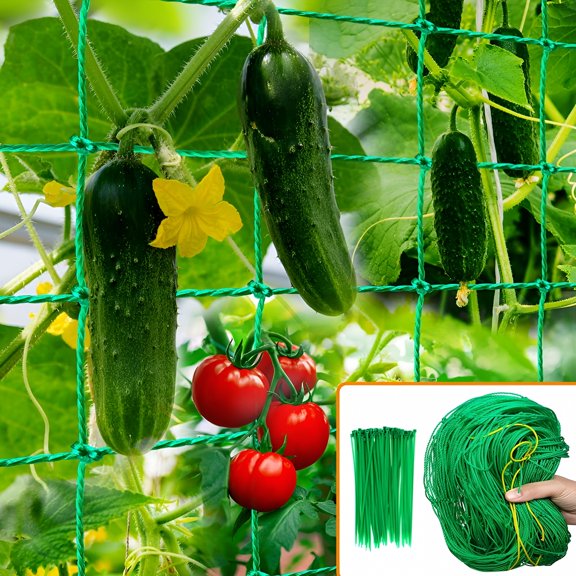 ACDANC Heavy Duty Green Nylon Trellis Netting 5.9x11.8 Ft, Rectangle Plant Support