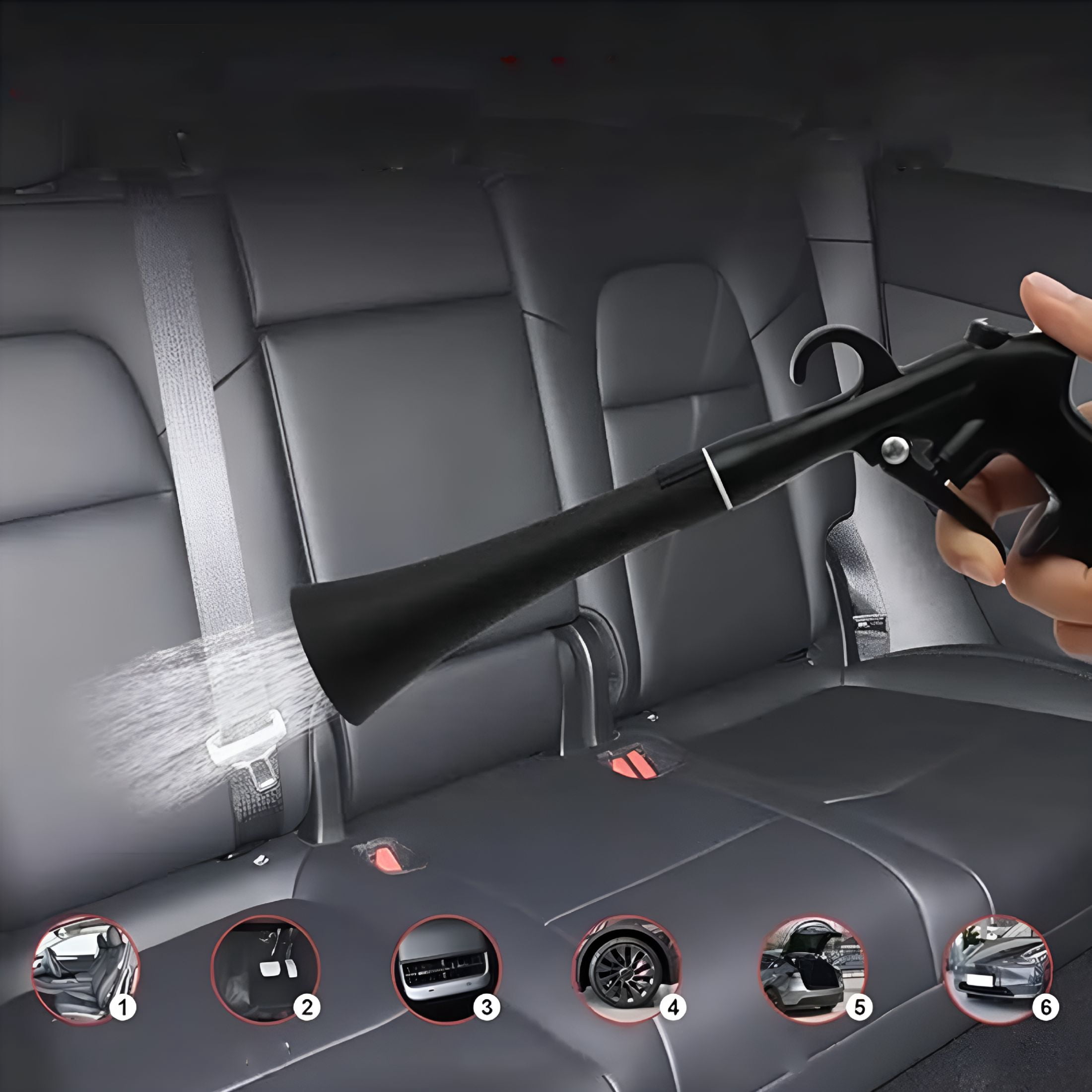 ACDANC High Pressure Car Detailing Kit with Multifunctional Cleaning Tool,Ergonomic Grip,Multiple Accessories,For Interior and Exterior Car Cleaning Interior Car Detailing Kit