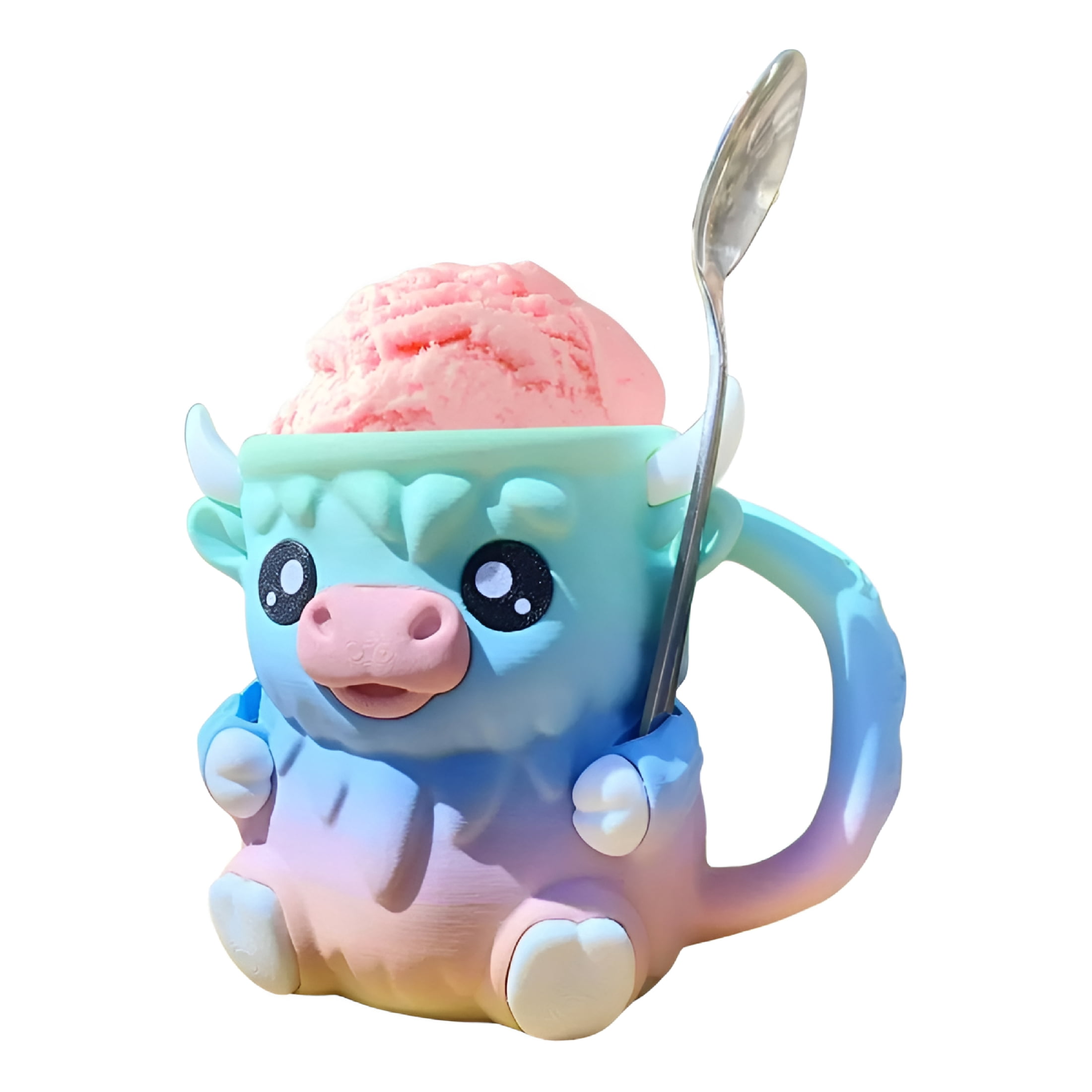 ACDANC Highland Cow Ice Pint Holder,Ice Cream Pint Sleeves Cover,Cute Animal Ices Creams Cooler Container Leak Proof Popsicle Cozy Beer Can Cup,Highland Cow Lover Gifts,Gift for Cream Lovers