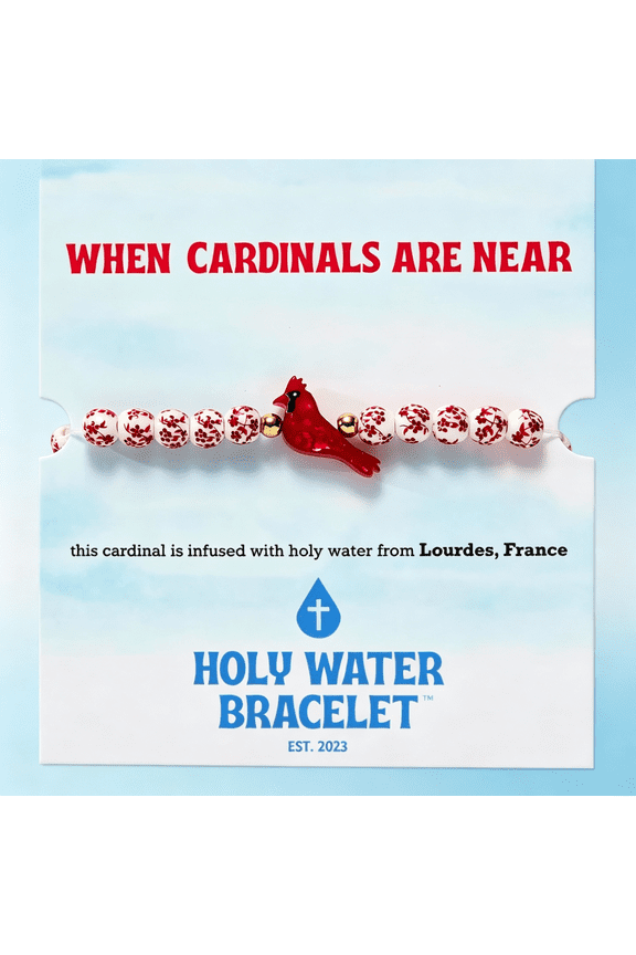Holy Water Porcelain Cardinal Elegant Religious Holy Water Bracelet