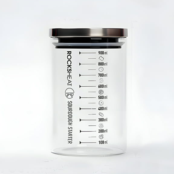 ACDANC Home Fermenter with Scale Sourdough Fermentation Jar Transparent Leakproof Airtight Wide Mouth with Lid Sourdough Starter Container