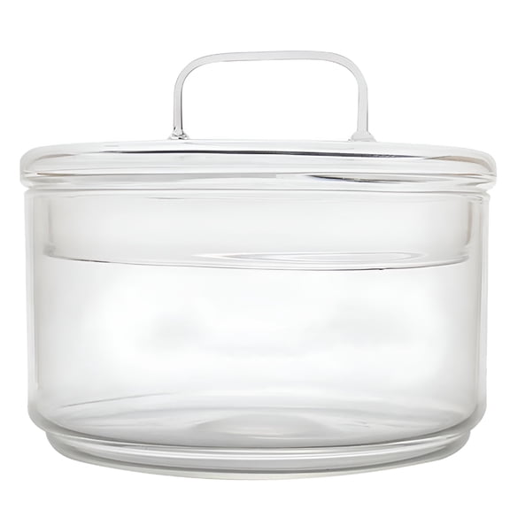 ACDANC Household Glass Bowl Apothecary Jars Fruit and Trifle Clear Salad with Lid Snack Storage Container Small Food Simple Trifle Bowl