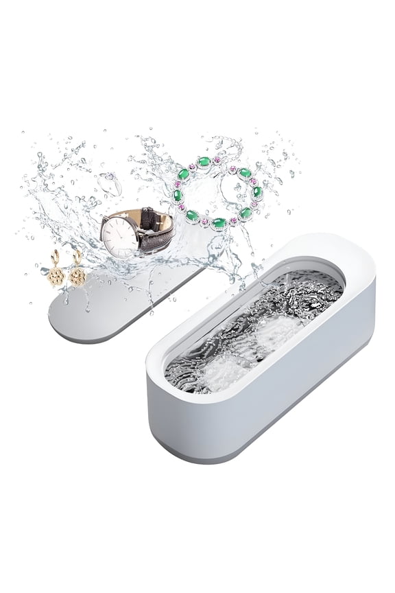 Jewelry Cleaner Machine 45KHz Cleaner for Ring Earrings Necklace Silver Cleaner Solution