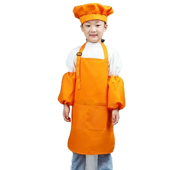 ACDANC Kids Apron,Waterproof Apron for Crafty Kids,Easy-Wear Cooking Apron with Pockets for Creative Activities