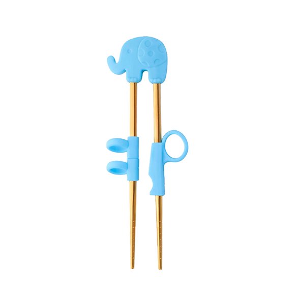 ACDANC Kids Chopsticks,Slip-Resistant Grip Kids Chopsticks,Ideal for Young Users Chopsticks for Beginners,Blue