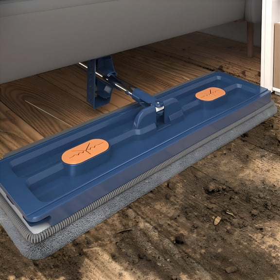 ACDANC Kitchen Cleaning Supplies Large Flat Mop 360° Rotating Self-Wringing Flat Mop Wall Cleaning Mop with Stainless Steel Long Handle for Floors,Corner,Window