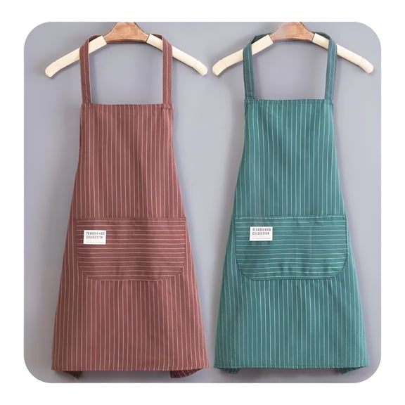 ACDANC Kitchen Cooking Aprons,Adjustable Bib Soft Chef Apron with Pockets for Men Women aprons for women with pocket(Stripes)