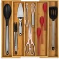 thumbnail image 1 of ACDANC Kitchen Drawer Organizer - Expandable Utensil Drawer Organizer for Kitchen,Cutlery Tray & Silverware Organizer,3-5 Slots - Bamboo Organizer for Utensils & Flatware (Natural), 1 of 6