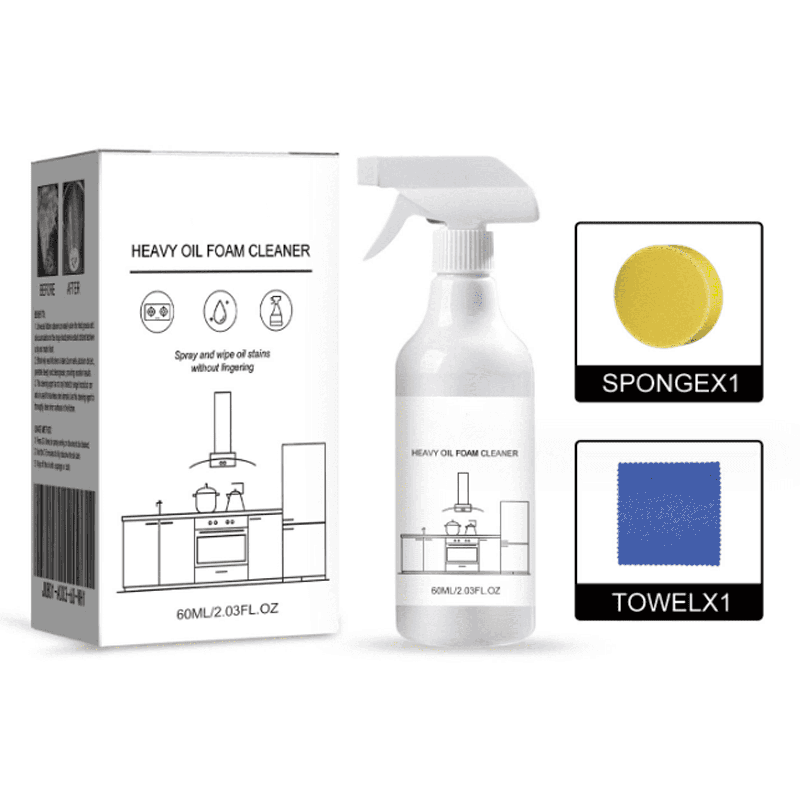 ACDANC Kitchen Essentials,Cleaning Spray,Multi-Purpose Kitchen Cleaner ...