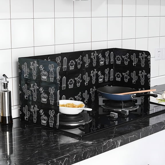 ACDANC Kitchen Grease Board Non Stick 3 Splatter Guard for Stove Top and Frying Pan Aluminum Foil Foldable Stove Kitchen Oil Proof Baffle Plate Kitchen Gadgets