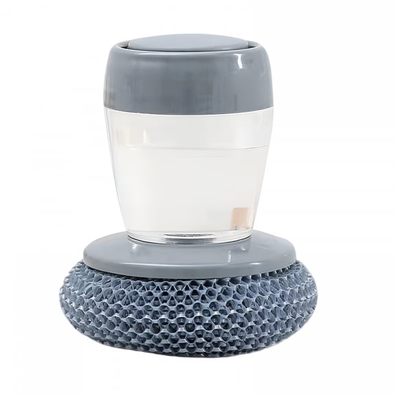 ACDANC Kitchen Soap Press Dispensing Palm Brush, Multifunctional Pressing Cleaning Brush, Dish Washing Brush with Soap Dispenser, Kitchen Scrub Brush (2Pcs)