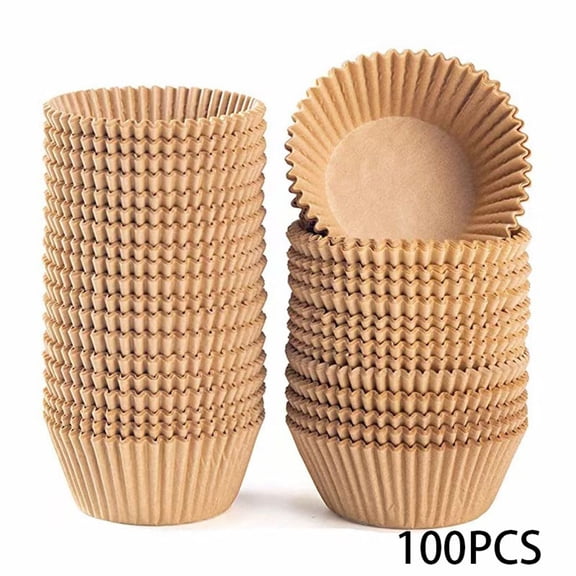 ACDANC Kraft Mini Bake Cups,100 Count,Parchment Paper Cupcake Liners