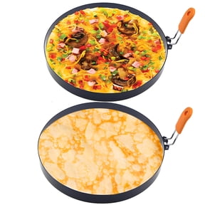 ACDANC Large 2 Packs 8"Omelette Ring for Griddle,Stainless Steel 8 Inch Griddle Omelet Rings,Non-Stick Pancake Egg Ring Round Omelette Rings Omelet Mold Muffin Mold Silicone Handle