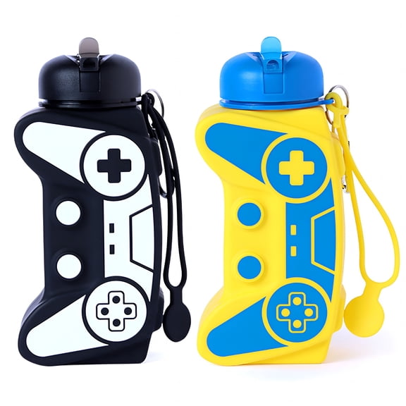 ACDANC Large Capacity Game Console Shape Water Bottle - 600ML Sport Bottle - Leakproof Shockproof Travel School Water Bottle
