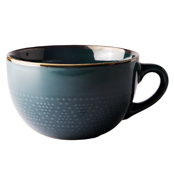 ACDANC Large Coffee Mug,Polka Dot Design Soup Bowls with Handles,Smooth Brushstrokes Tea Cups,Regular Model,700Ml