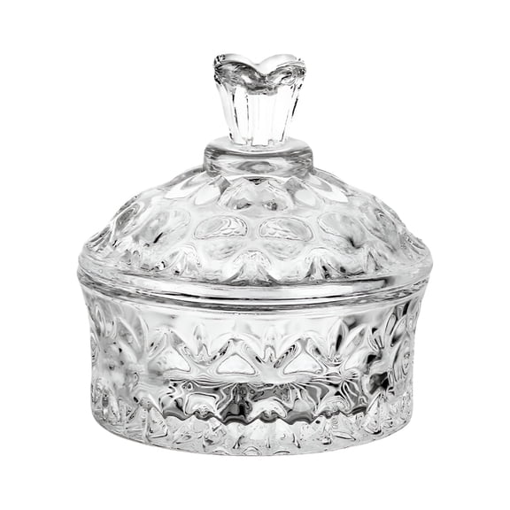 ACDANC Large Glass Candy Dish with Lid,Clear Crystal Candy Jar with Lid,Covered Candy Bowl for Candy Buffet,Office Desk,Home,Kitchen