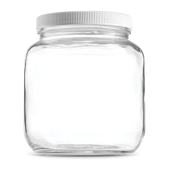 ACDANC Large Glass Jar with Plastic Lid Large Food Cereal Storage Canister Airtight Jar
