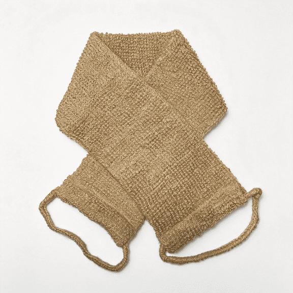 ACDANC Large Natural Exfoliating Hemp Back Scrubber for Shower for Men and Women - Deep Clean & Invigorate Your Skin - Machine Wash and Dry - Double Sided Available