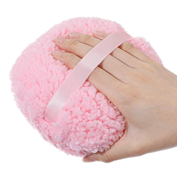 ACDANC Large Powder Puff for Body Powder 6" Soft Dusting Powder Puff Makeup Powder Puff Loose Powder Puff Washable for Men Women Large Powder Puff Pink