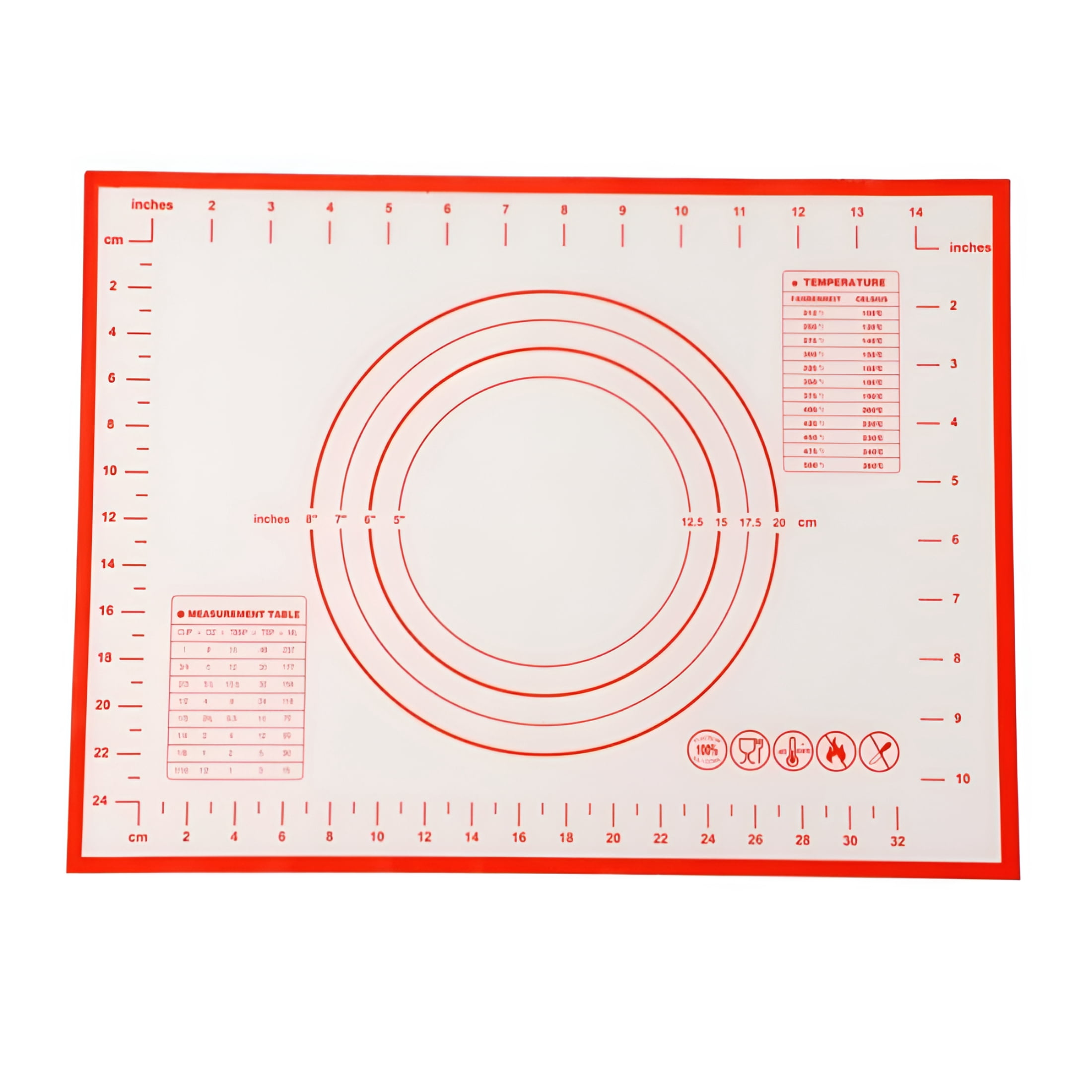 ACDANC Large Silicone Pastry Mat Extra Thick Non Stick Baking Mat with ...
