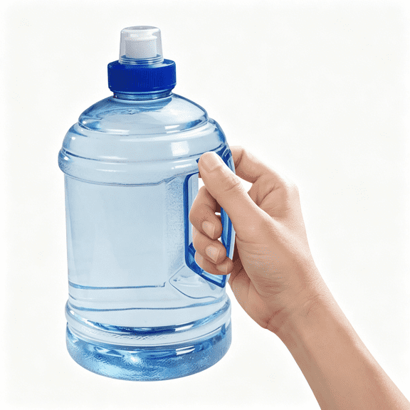 ACDANC Large Water Bottle,1L Water Jug with Handle Clear Sport Bottle Reusable Plastic Leak Proof Jug for Fitness Outdoor Sports Camping,7.5X3.9 In