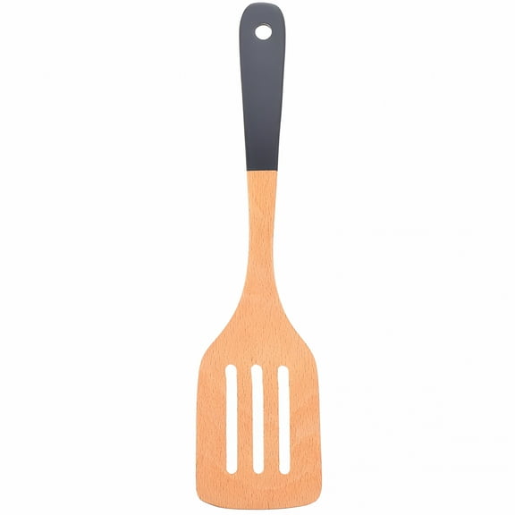 ACDANC Large Wooden Fish Spatula with Plastic Handle, 12 Inch Non-Stick Egg Flipper, Scratch-Resistant Kitchen Utensil for Cooking