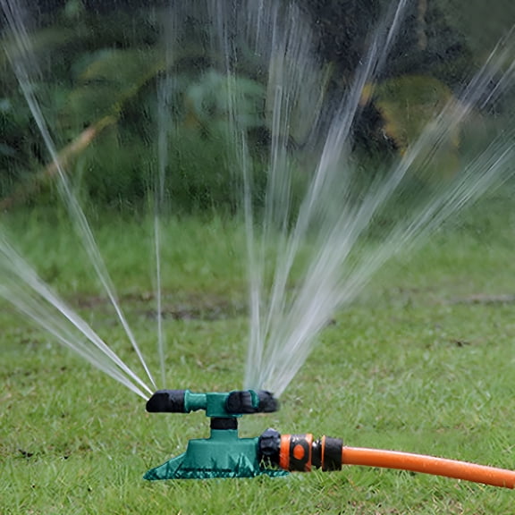 ACDANC Lawn Sprinkler with 360 Round Base,Adjustable Rotating Sprinkle,Automatic Garden Water Sprinklers,Lawn Irrigation System,Large Area Coverage
