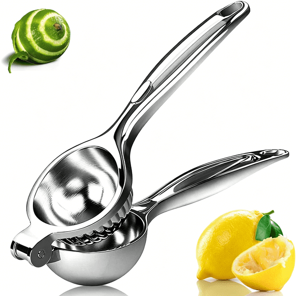 ACDANC Lemon Squeezer,Fast Effortless Juice Extraction with Large Metal Citrus Juicer,Maximum Yield Heavy Duty Hand Lime Squeezer,Manual Lemon Juicer Press,Easy to Use w/Stainless Steel Zester