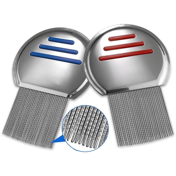 ACDANC Lice Comb - Stainless Steel Professional Lice Combs and Head Lice Treatment to Effectively Get Rid of Hair Lice and Nits, Results for Infection and Re-infection in Kids & Adults
